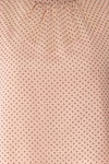 Tajimi Pink Polkadot Long Sleeved Blouse fabric | Boutique 1861
