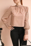 Tajimi Pink Polkadot Long Sleeved Blouse photo | Boutique 1861