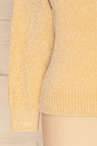 Talsi Beige Velvet Knit Sweater | La petite garçonne bottom