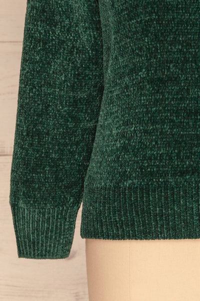 Talsi Teal Velvet Knit Sweater | La petite garçonne bottom