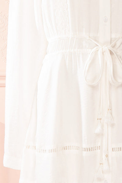 Tandice White Victorian Inspired Midi Dress | Boudoir 1861