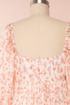 Taraneh White and Pink Short Chiffon Dress | Boutique 1861 back close up