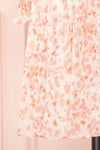 Taraneh White and Pink Short Chiffon Dress | Boutique 1861 skirt