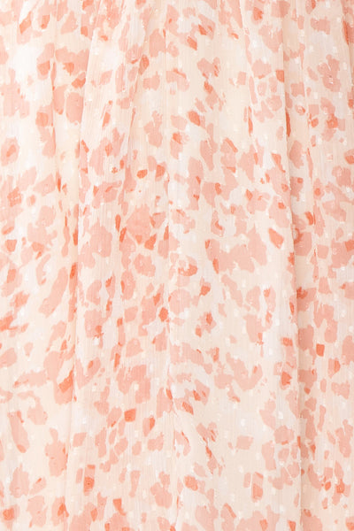 Taraneh White and Pink Short Chiffon Dress | Boutique 1861 fabric