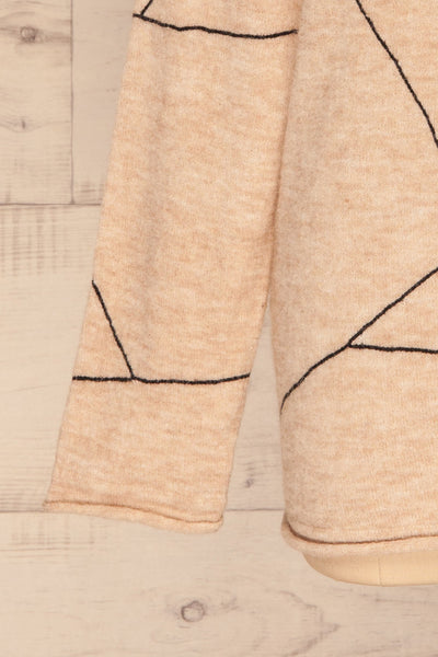 Tarcento Beige Knit Sweater | Tricot Beige sleeve close up | La Petite Garçonne