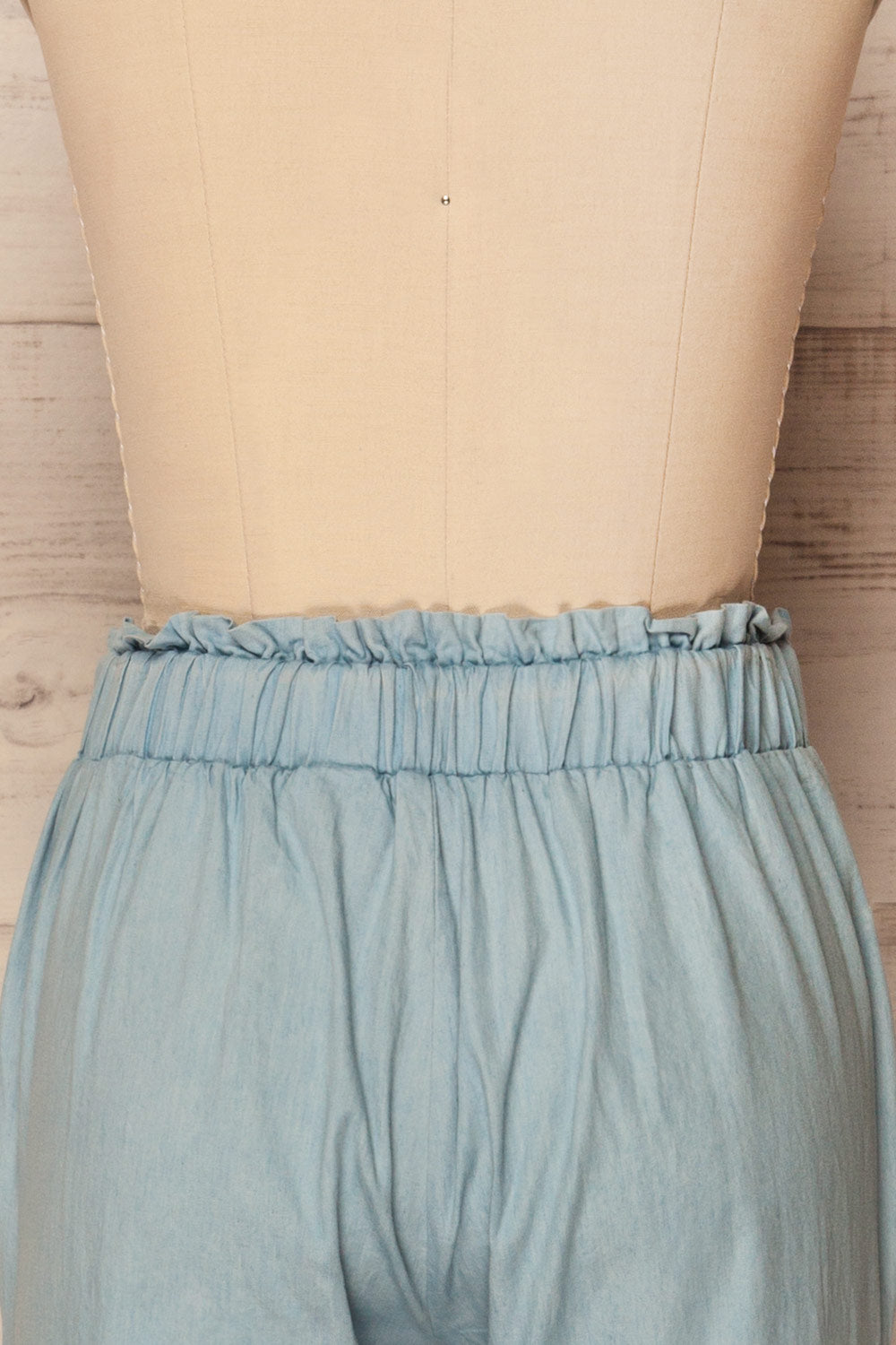 Tarnovo Light Blue Ruffled Waist Pants | La Petite Garçonne