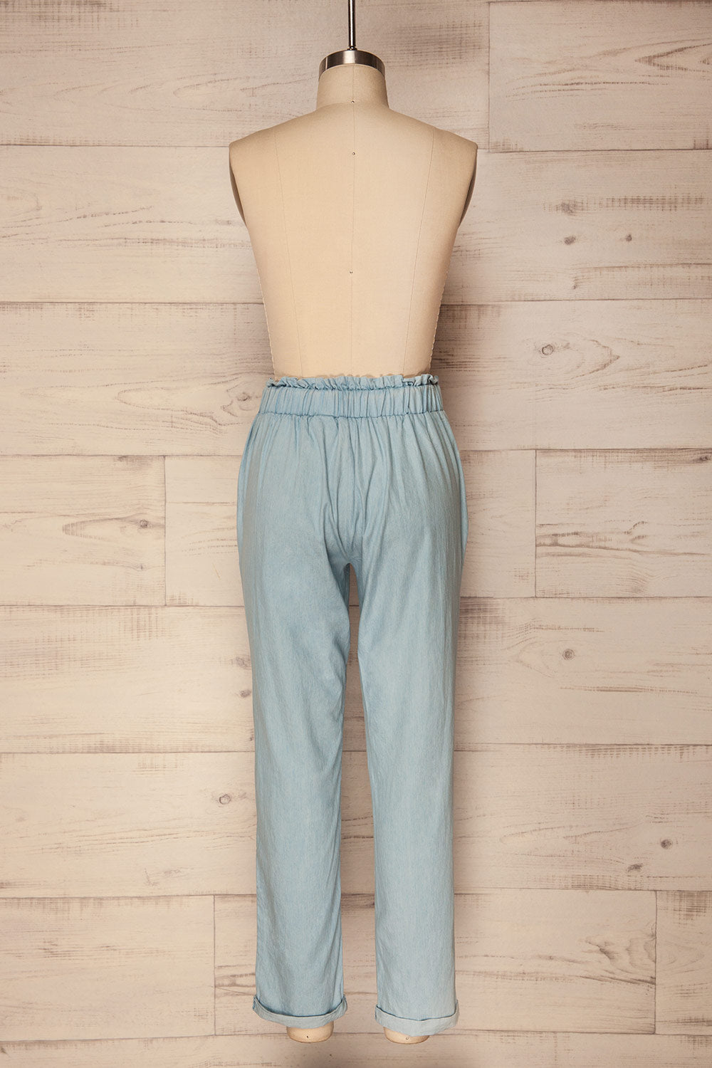 Tarnovo Light Blue Ruffled Waist Pants | La Petite Garçonne