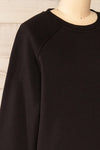 Tarnow Black Long Sweatshirt with Pockets | La petite garçonne side close-up