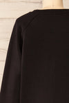 Tarnow Black Long Sweatshirt with Pockets | La petite garçonne back close-up