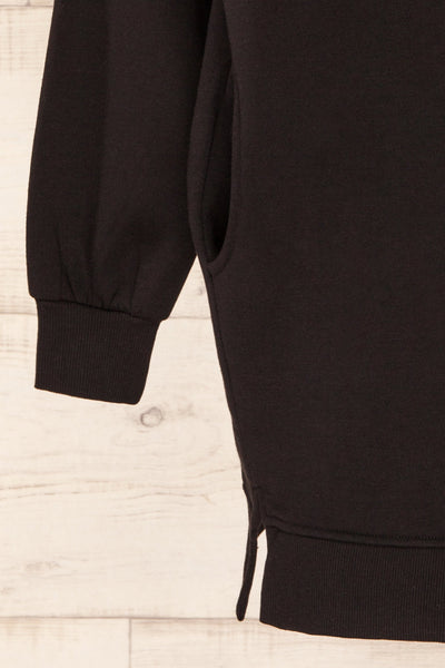 Tarnow Black Long Sweatshirt with Pockets | La petite garçonne bottom