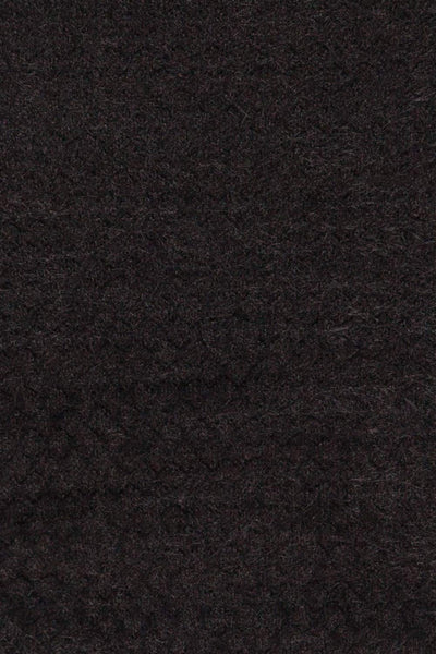 Tarsina Black Fuzzy Knit Sweater texture details | La Petite Garçonne