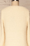 Tarsina Ivory Fuzzy Knit Sweater back close up | La Petite Garçonne