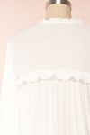 Tatiana White Long Sleeve Plumetis Dress | Boutique 1861 back close up
