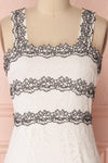 Taurua White Ruffled Lace Midi Dress | Boutique 1861
