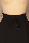 Tchita Short Black Drawstring Skirt | La petite garçonne front close-up