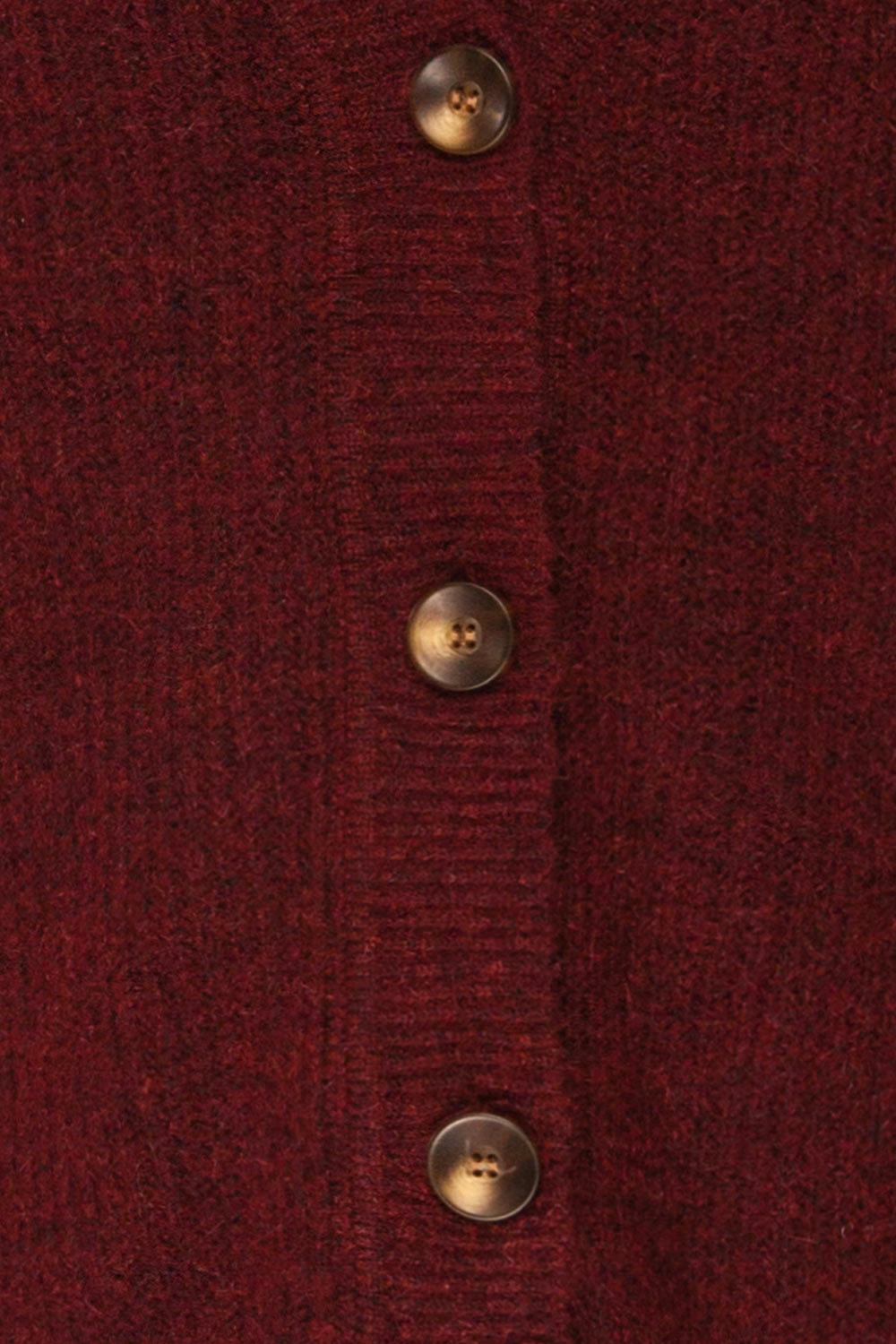 Telde Burgundy Button-Up Cardigan | La petite garçonne fabric 