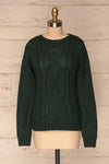Temerin Pine Green Knit Sweater | Tricot | La Petite Garçonne front view