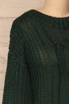 Temerin Pine Green Knit Sweater | Tricot | La Petite Garçonne side close-up