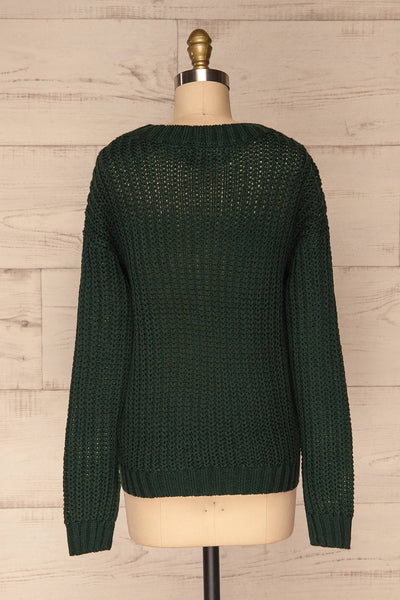 Temerin Pine Green Knit Sweater | Tricot | La Petite Garçonne back view
