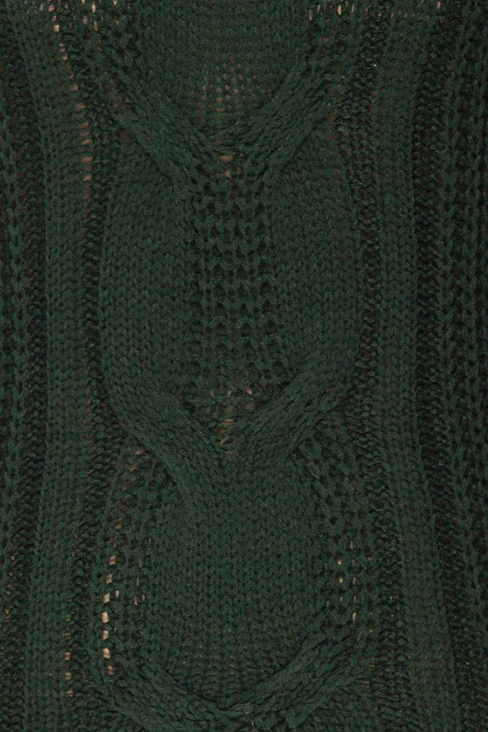 Temerin Pine Green Knit Sweater | Tricot | La Petite Garçonne fabric detail 