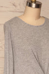 Teplice Grey Sweater | Chandail Gris side close up | La petite garçonne