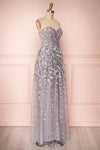 Terese Grey Floral A-Line Bustier Gown | Boutique 1861 side view