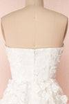 Terese White Floral A-Line Bustier Bridal Dress | Boudoir 1861 back close-up
