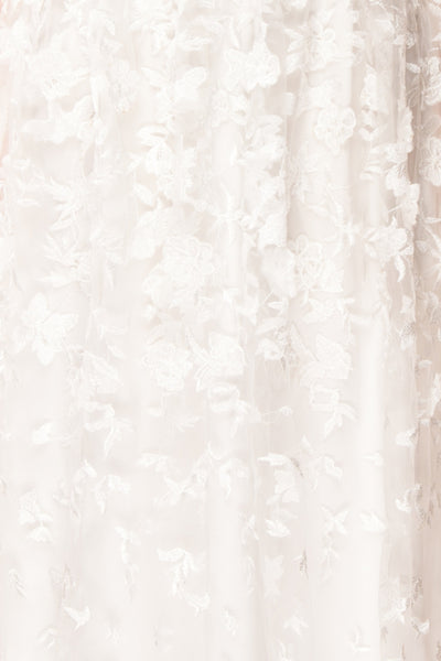 Terese White Floral A-Line Bustier Bridal Dress | Boudoir 1861 fabric detail