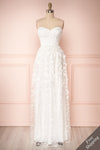 Terese White Floral A-Line Bustier Bridal Dress | Boudoir 1861 front view