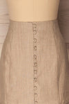 Tertre Beige Striped Button-Up Mini Skirt | La Petite Garçonne 2