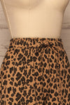 Teverina Brown Leopard Print Pants | La petite garçonne  side close-up