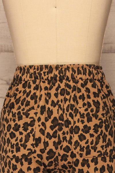 Teverina Brown Leopard Print Pants | La petite garçonne  back close-up