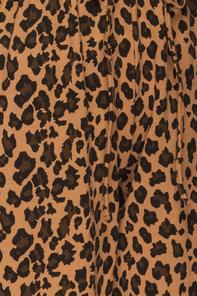 Teverina Brown Leopard Print Pants | La petite garçonne  fabric