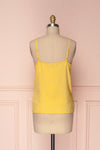 Thaïs Soleil Yellow Embossed Floral Tank Top | Boutique 1861