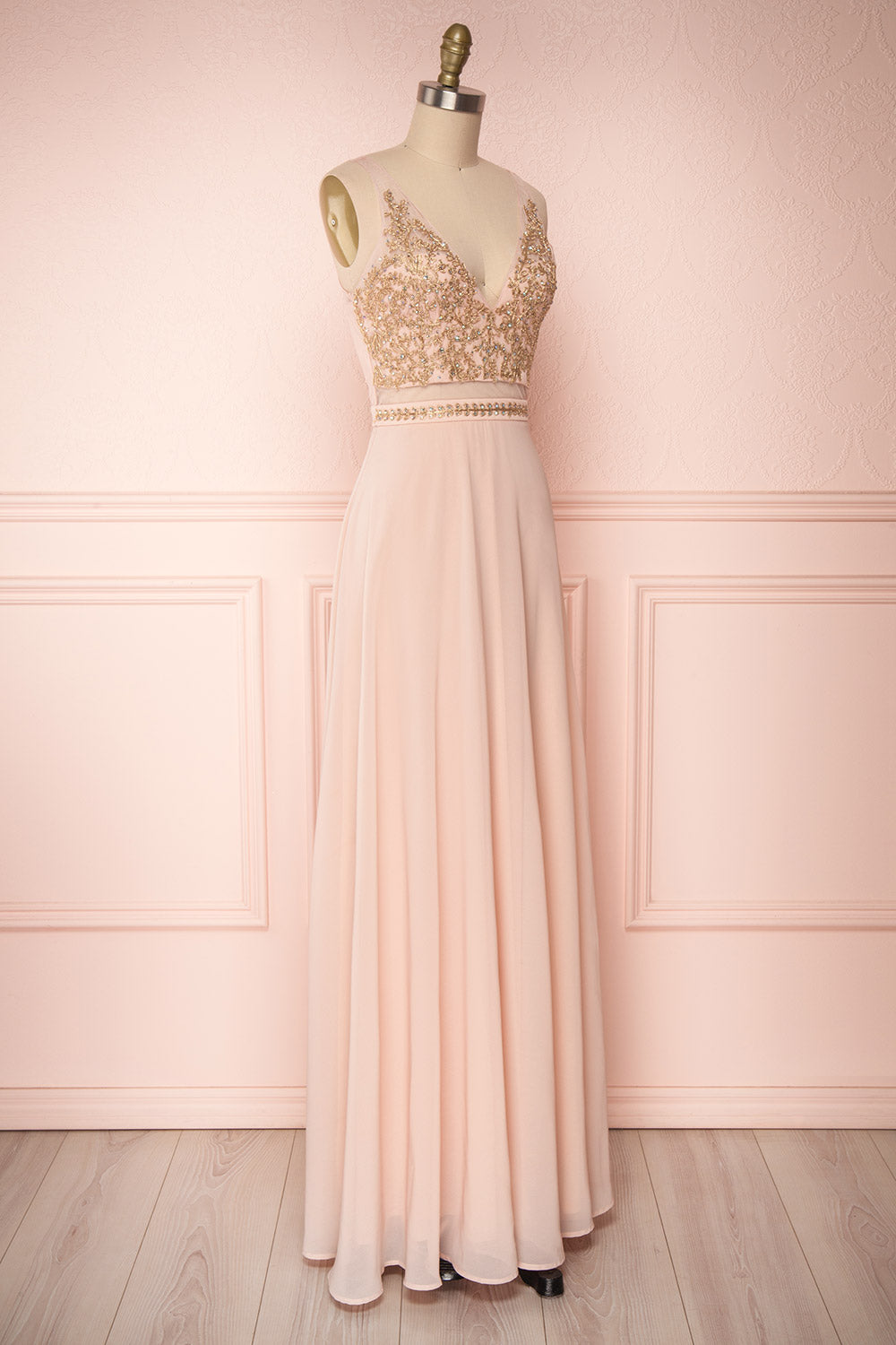 Blush embroidered maxi dress deals