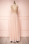 Thayna Blush Embroidered Maxi Prom Dress | Boutique 1861