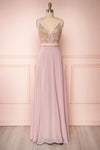 Thayna Mauve Purple Embroidered Maxi Dress | Boutique 1861
