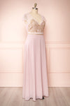 Theola Mauve Purple Embroidered Maxi Prom Dress | Boutique 1861 side view