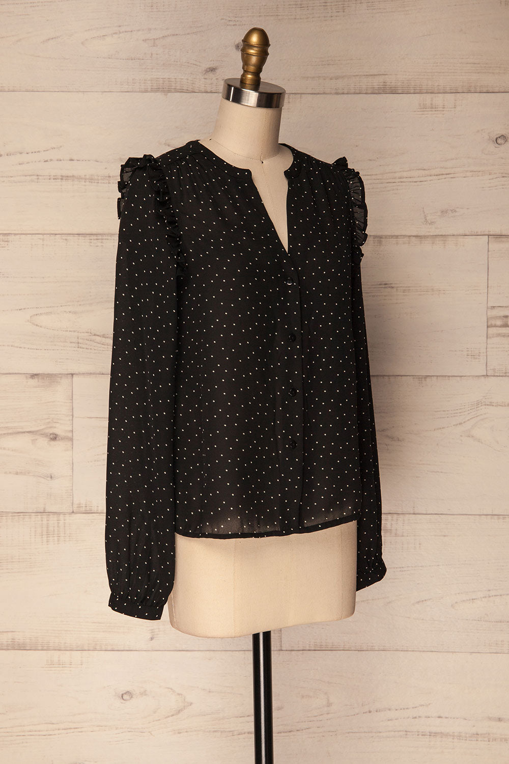 Thil Ombre | Black Polkadot Blouse