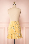 Katalina Yellow Floral Top with Frills | Boutique 1861 back view