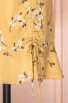 Katalina Yellow Floral Top with Frills | Boutique 1861 details