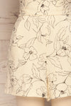 Timisoara Cream Floral Wrap Romper | La petite garçonne short