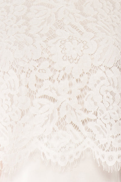 Timothea Ivory Bridal Maxi Dress w/ Lace Top | Boudoir 1861 fabric