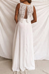 Timothea Ivory Bridal Maxi Dress w/ Lace Top | Boudoir 1861 on model