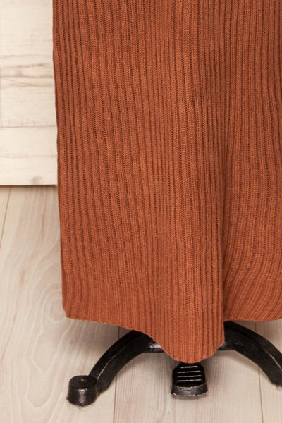 Titel Brown Long Sleeve Knitted Maxi Dress | La petite garçonne bottom