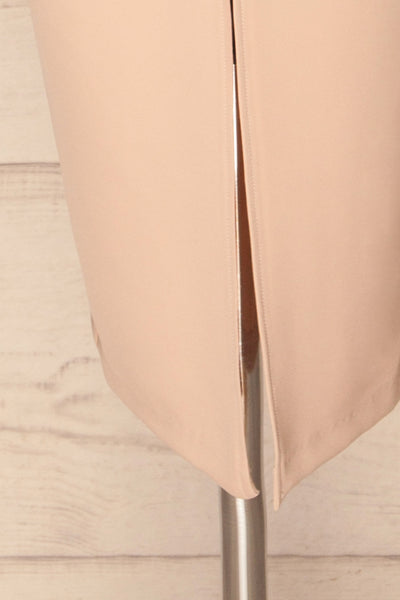 Tivoli Blush Pink V-Neck Midi Dress | La petite garçonne  bottom