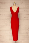 Tivoli Red V-Neck Midi Dress | La petite garçonne  back view