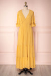 Togane Mustard Yellow Boho Maxi Dress with Polka Dots | Boutique 1861