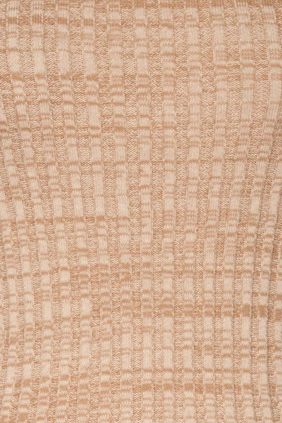 Tomsk Beige Turtleneck Top | Haut | La Petite Garçonne fabric detail