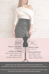 Alimos Black Faux Leather Midi Skirt | La petite garçonne template